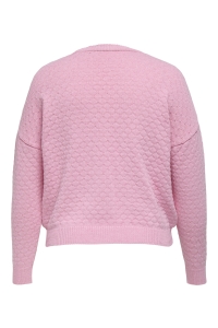 carmakoma CARNOLA LIFE L/S STRUCTURE CARDIGAN: fuchsia pink/melange