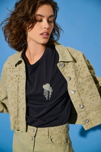 ONLY ONLPOPPY LIFE S/S FLOWER TOP BOX JR: string/art