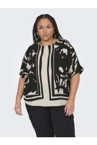 carmakoma CARNICON LIFE SS TOP AOP black/abstract graphic