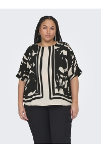 carmakoma CARNICON LIFE SS TOP AOP black/abstract graphic