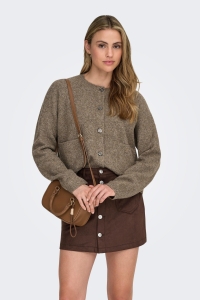 ONLY ONLPIEMONTE L/S CARDIGAN KNT NOOS walnut/melange