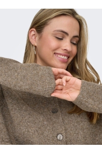 ONLY ONLPIEMONTE L/S CARDIGAN KNT NOOS walnut/melange