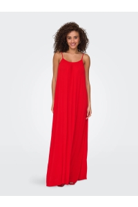 ONLY ONLNIKI STRAP MAXI DRESS WVN high risk red