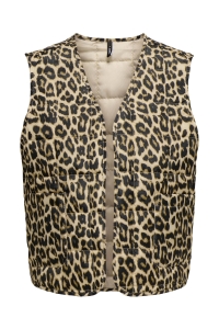 ONLY ONLANNABELL QUILTED LEO WAISTCOAT O: humus/leo