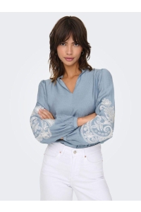 ONLY ONLNEW MALOU L/S TOP PTM faded denim