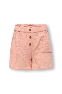 ONLY KOGTHYRA LIFE BUTTON SHORTS WVN salmon