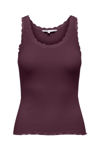 ONLY ONLSARA SHARAI LIFE TANK TOP JRS NO: burgundy