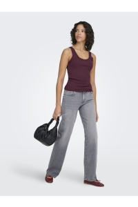 ONLY ONLSARA SHARAI LIFE TANK TOP JRS NO: burgundy