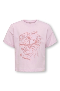 ONLY:KIDS ONLY KMGVACAY LIFE SS LOOSE PRINTED TEE : roseate spoonbill/brach