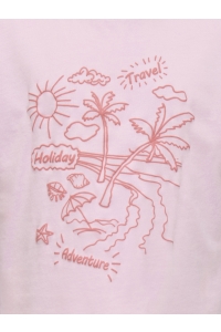 ONLY:KIDS ONLY KMGVACAY LIFE SS LOOSE PRINTED TEE : roseate spoonbill/brach