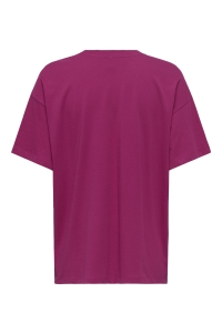 ONLY ONLVIVVI S/S LOVELY TOP JRS sangria/pomegranate exotic roots