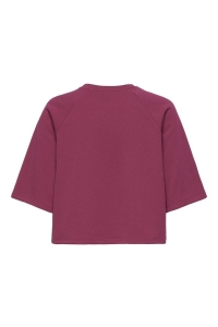 ONLY ONLCORA S/S PRINT O-NECK UB SWT sangria/paradise exotic roots