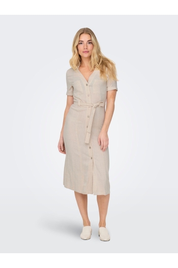 ONLY ONLSIESTA SS LIN BL SHIRT DRESS PNT: