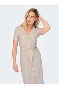 ONLY ONLSIESTA SS LIN BL SHIRT DRESS PNT: moonbeam