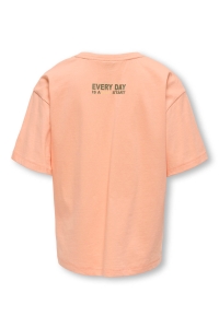 ONLY KOGHELEN LIFE S/S LOOSE TEE JRS NOO: salmon/fresh