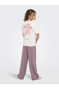 ONLY KOGHELEN LIFE S/S LOOSE TEE JRS NOO: cloud dancer/icecream