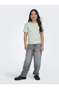 ONLY KOGHELEN LIFE S/S LOOSE TEE JRS NOO: aqua foam/watermelon