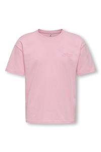ONLY KOGHELEN LIFE S/S LOOSE TEE JRS NOO: romance rose/strawberry