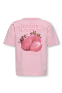 ONLY KOGHELEN LIFE S/S LOOSE TEE JRS NOO: romance rose/strawberry