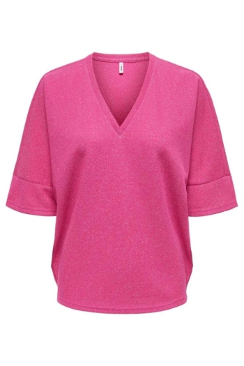 ONLY ONLIVY S/S GLITTER V-NECK TOP CS JR: