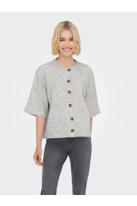 ONLY ONLCAMILLA S/S CARDIGAN KNT NOOS light grey melange
