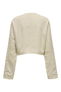 ONLY ONLPAMPA L/S LINEN BL JACKET PNT french oak/w blue strip