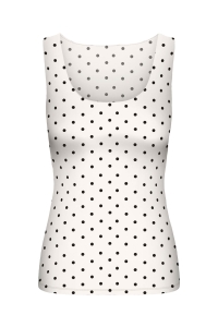 ONLY ONLLONE AOP LEO 2-WAY S/L TOP JRS cloud dancer/small black dots