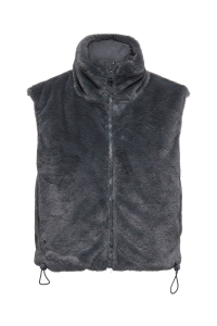 ONLY ONLDANA FAUX FUR REV.WAISTCOAT OTW : blackened pearl