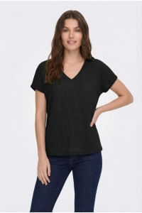 ONLY ONLKAYLIE SS STRUCTURE TOP PNT black