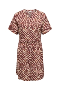 carmakoma CARSHILLA 2/4 KNEE DRESS AOP BS hot chocolate/tribe