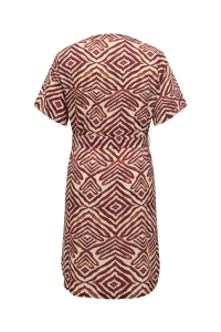 carmakoma CARSHILLA 2/4 KNEE DRESS AOP BS hot chocolate/tribe