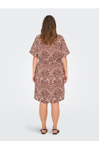 carmakoma CARSHILLA 2/4 KNEE DRESS AOP BS hot chocolate/tribe