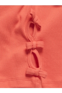 ONLY KOGNESSA LIFE SS CUTOUT BOW TOP JRS nasturtium