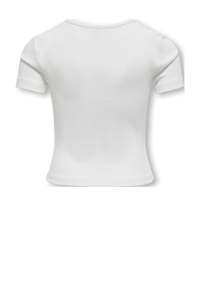 ONLY KOGNESSA LIFE SS CONTRAST CUTOUT TO: cloud dancer/heart