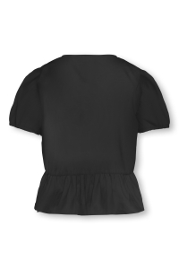 ONLY KOGCLARA LIFE S/S BOW SHIRT WVN NOO: black