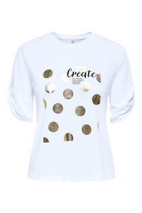 ONLY ONLFREE LIFE S/S CREATE TOP BOX JRS cloud dancer/create