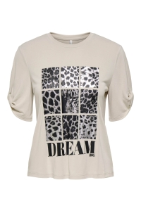 ONLY ONLFREE LIFE S/S CREATE TOP BOX JRS pumice stone/dream