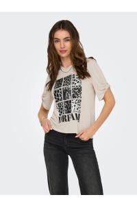 ONLY ONLFREE LIFE S/S CREATE TOP BOX JRS pumice stone/dream