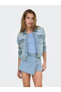 ONLY ONLLUMI LS RHINESTONE JACKET DNM PI: light blue denim