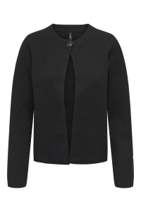 ONLY ONLANNELI LIFE LS BUTTON JACKET CC : black