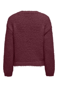 ONLY ONLBEA LS O-NECK CC KNT zinfandel/melange