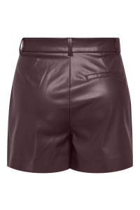 ONLY ONLSMOOTH HW FAUX LEA SHORTS CC PNT fudge