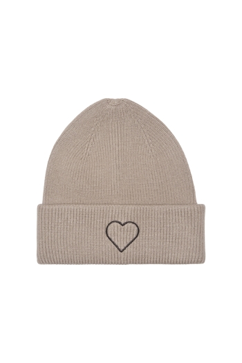 ONLY ONLALPHA LIFE EMBROIDERED RIB BEANI: