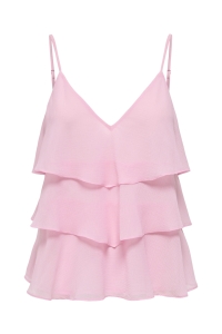ONLY ONLLINN LIFE FLOUNCE SINGLET WVN NO: romance rose