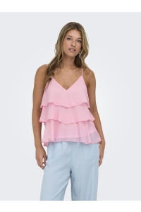 ONLY ONLLINN LIFE FLOUNCE SINGLET WVN NO: romance rose
