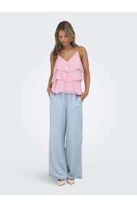 ONLY ONLLINN LIFE FLOUNCE SINGLET WVN NO: romance rose