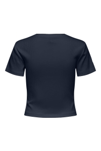 ONLY ONLVELA LIFE S/S SHORT EMB. TEE BOX: total eclipse/california