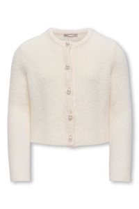 ONLY KOGPIUMO PETRA PEARL O-NECK CAR KNT: cloud dancer