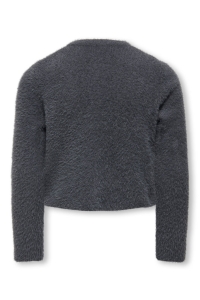 ONLY KOGPIUMO PETRA PEARL O-NECK CAR KNT: blackened pearl