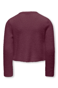 ONLY KOGPIUMO PETRA PEARL O-NECK CAR KNT: mauve wine